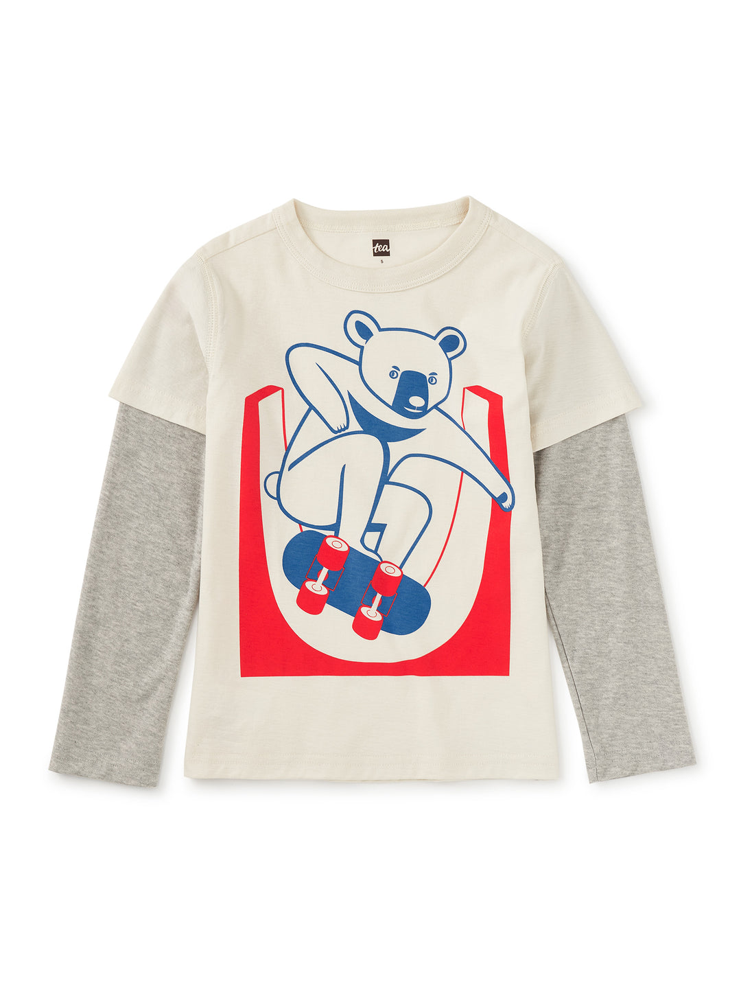Tea Collection Skater Moon Bear Layered Tee