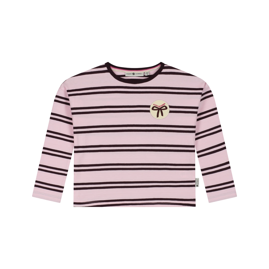 Stain & Stories Babyface Bow Striped Top