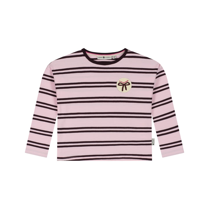 Stain & Stories Babyface Bow Striped Top