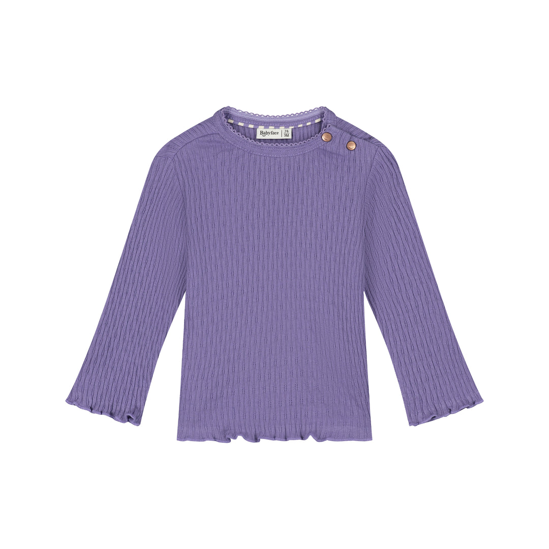 Babyface Faded Plum Pointelle Top