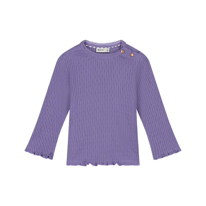 Babyface Faded Plum Pointelle Top