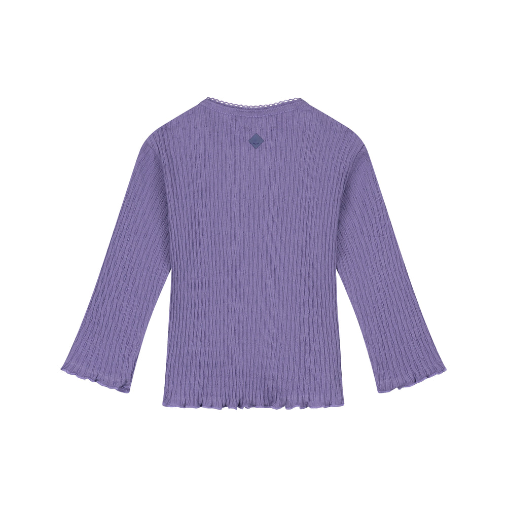 Babyface Faded Plum Pointelle Top back