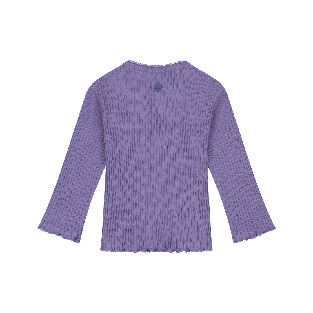 Babyface Faded Plum Pointelle Top back