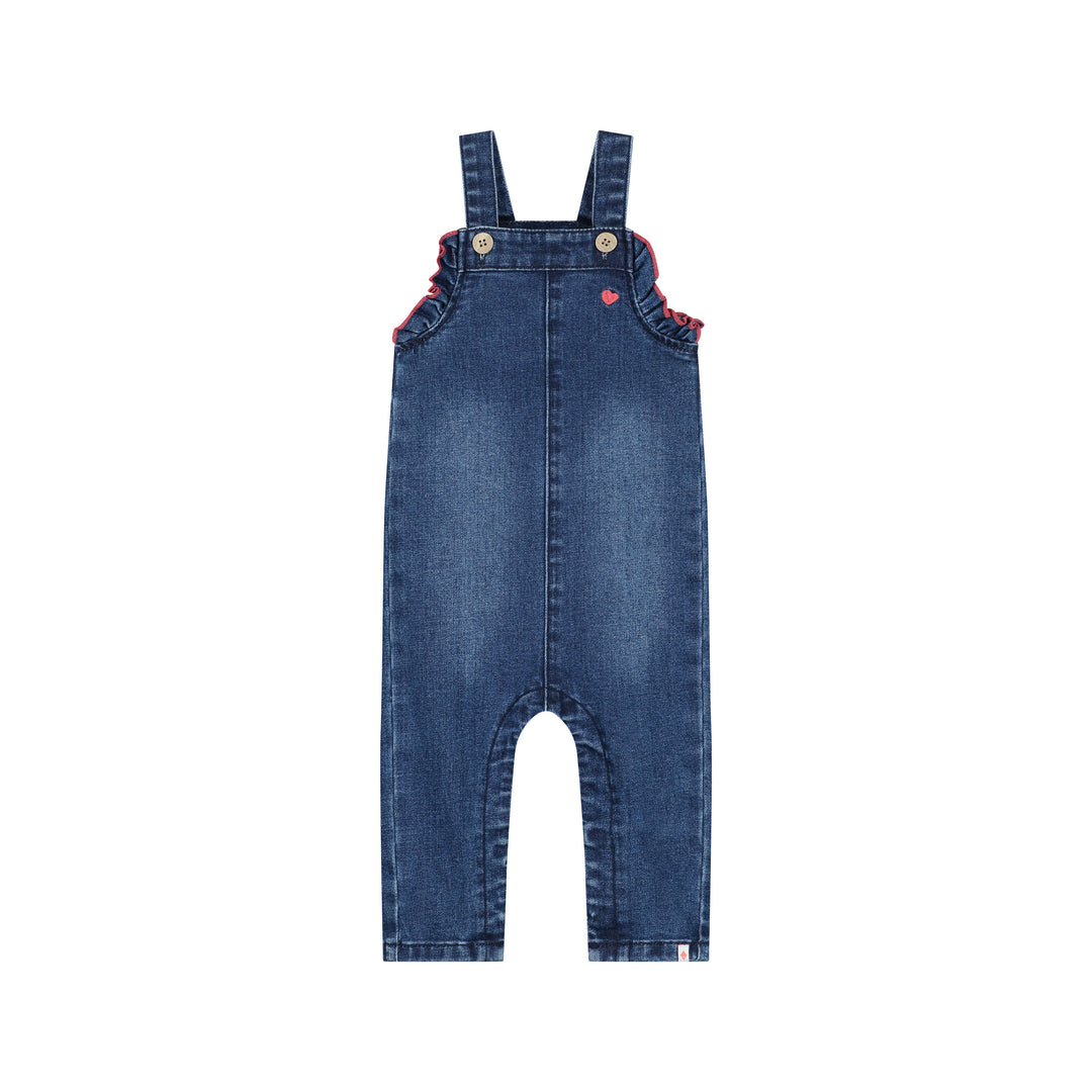 Babyface Ruffle Denim Overalls