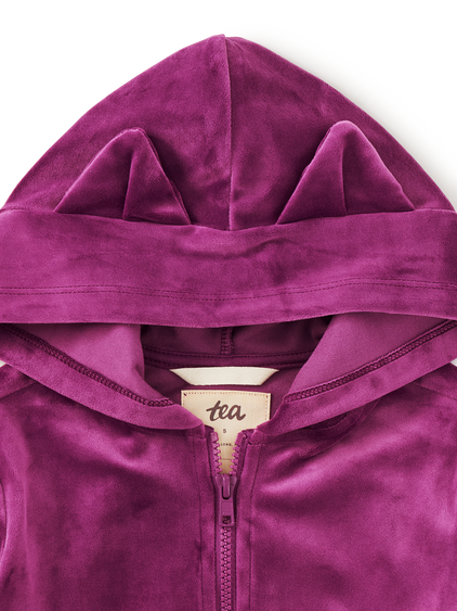 Cat Ears Velour Hoodie