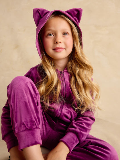 Cat Ears Velour Hoodie