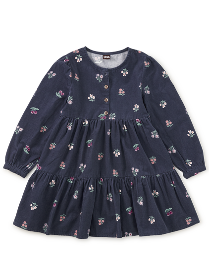 Midnight Posy Corduroy Shirtdress