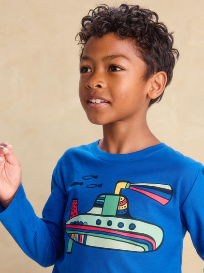 Tea Collection Green Submarine T-Shirt model upper