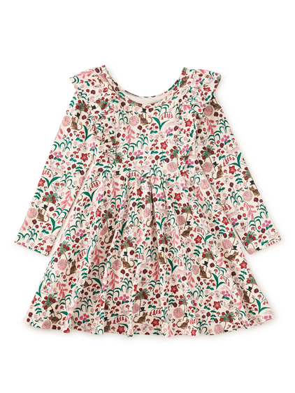 Tea Collection Tea Party Floral Ruffle Ballet Dress back