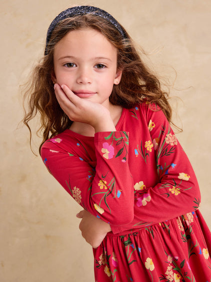 Tea Collection Hollyhock Garden Wrap Dress model