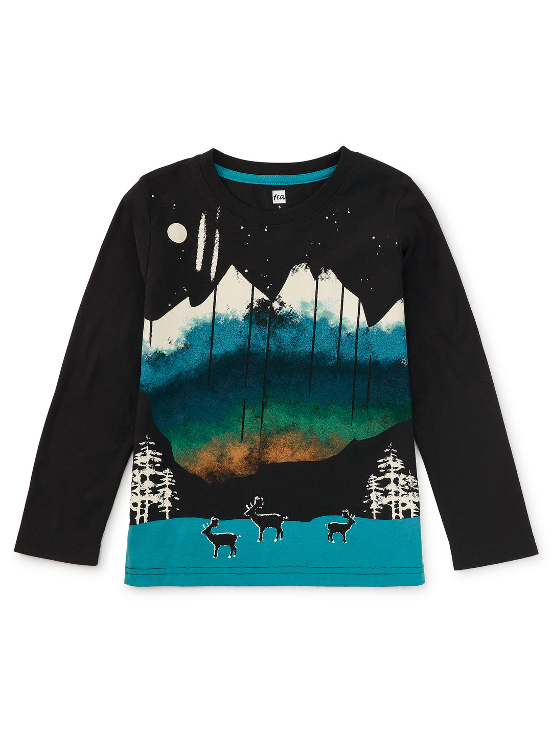Tea Collection Glowing Northern Lights Graphic Tee