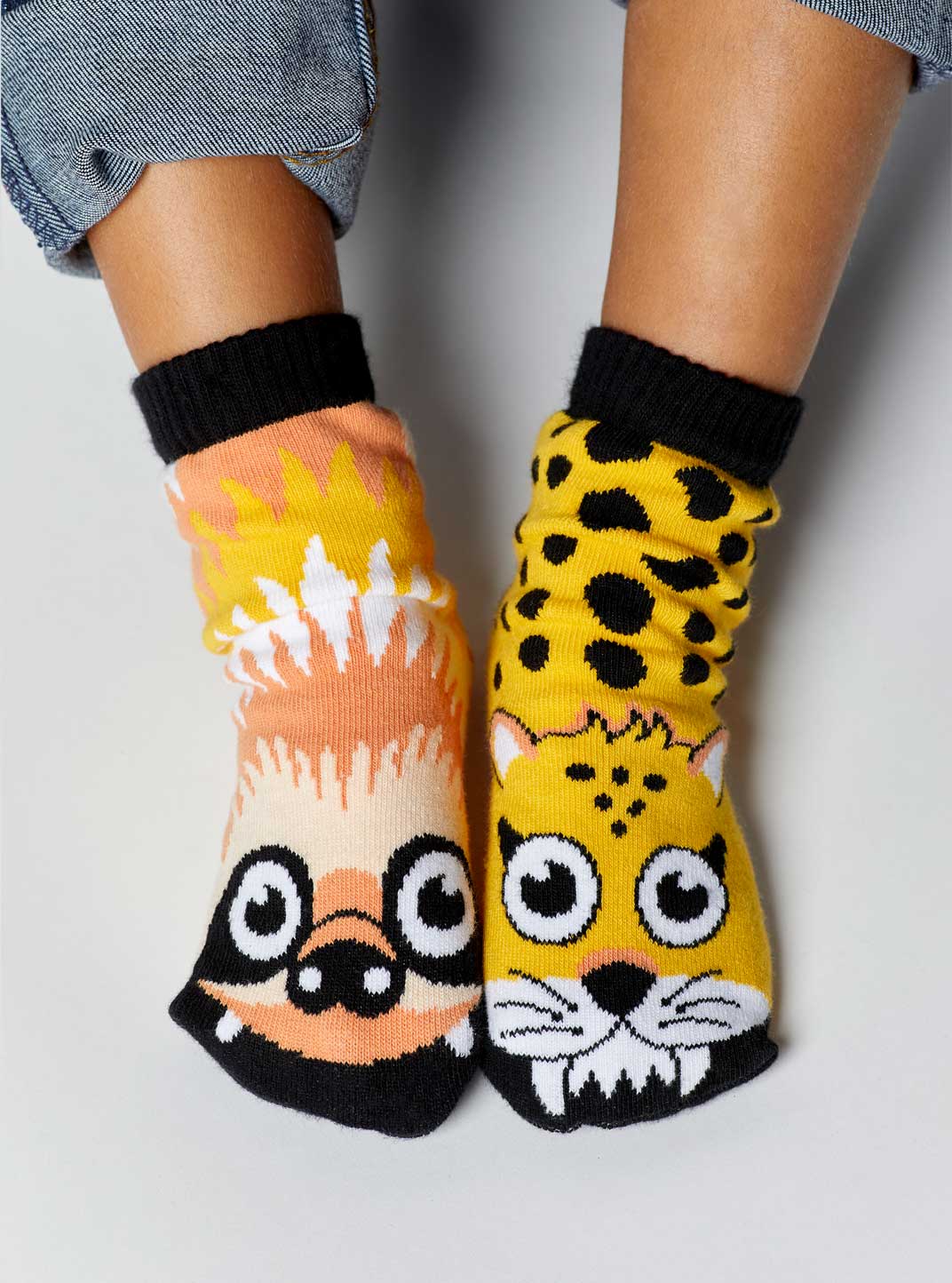 Sloth & Cheetah Pal Socks