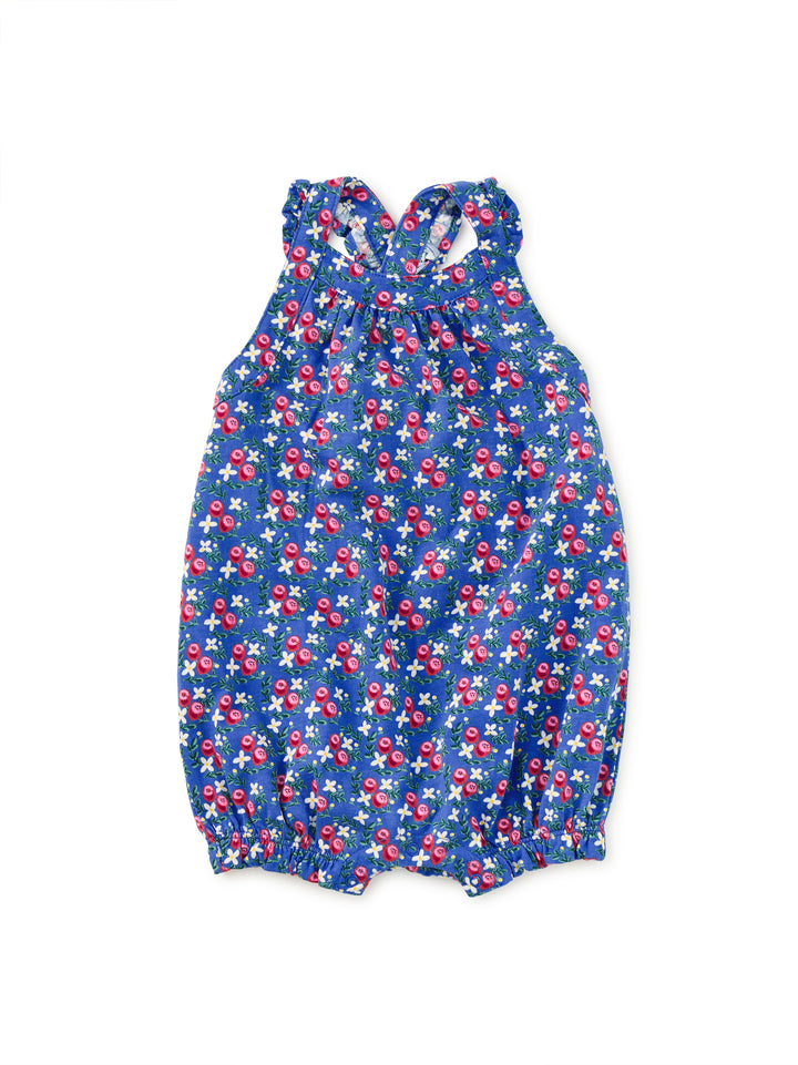 Tea Collection Flamenco Fan Rose Cross-Back Romper