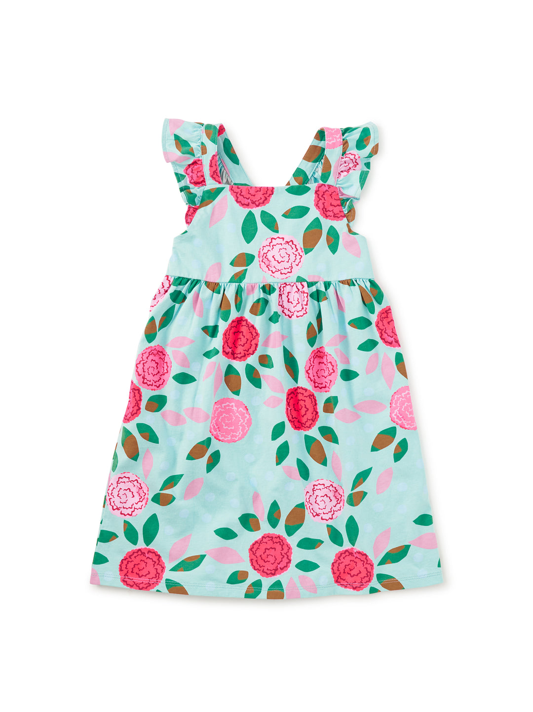 Tea Collection Spinning Carnations Ruffle Strap Dress