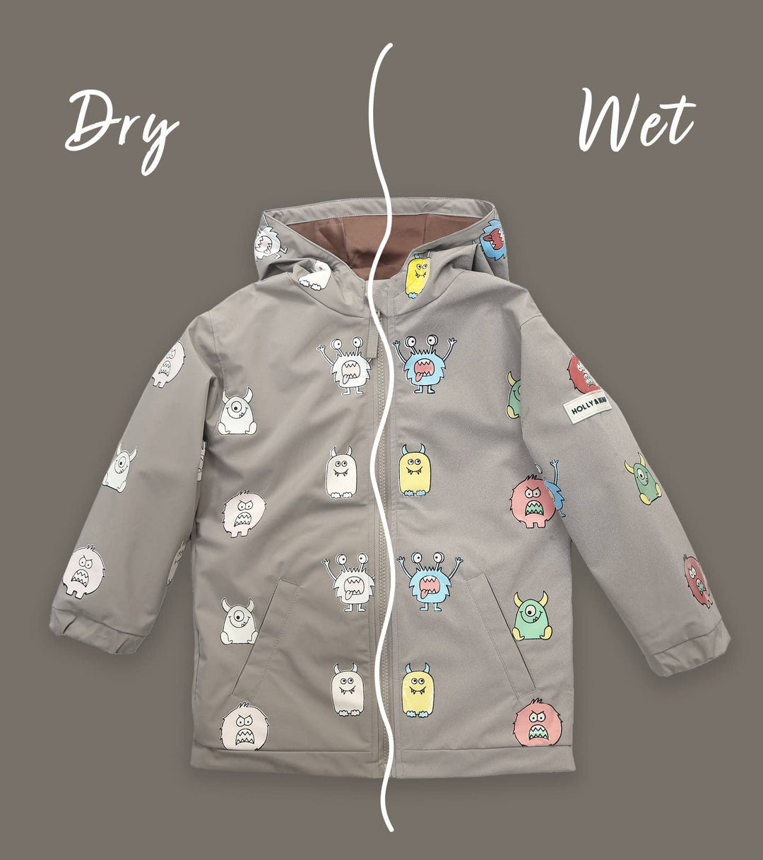 Holly & Beau Monster Color Changing Kids Raincoat