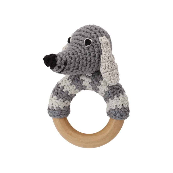 Lucky Dog Grasping Toy In Gray