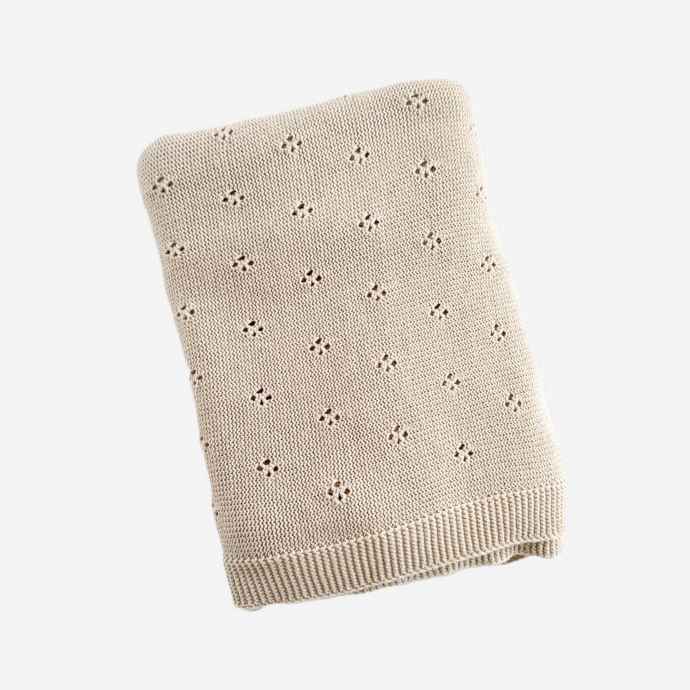 The Blueberry Hill Heirloom Birch Pique Organic Blanket no ribbon
