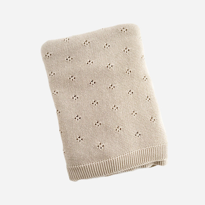 The Blueberry Hill Heirloom Birch Pique Organic Blanket no ribbon