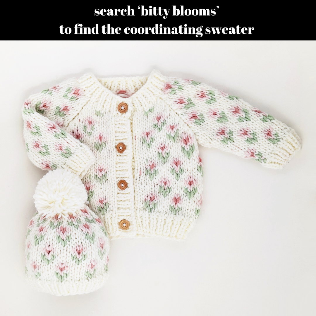 Bitty Blooms Blush Beanie Hat