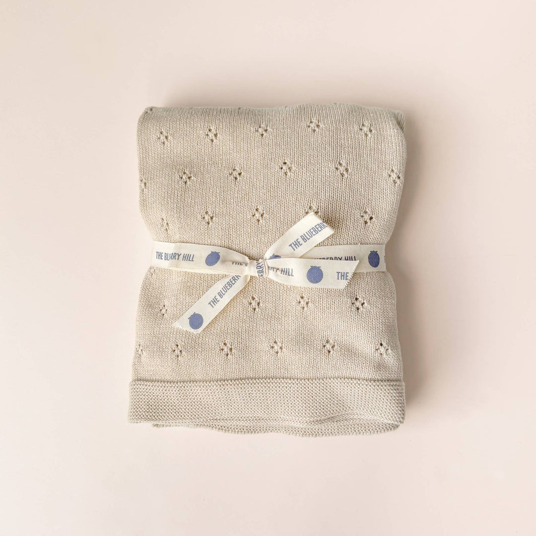 The Blueberry Hill Heirloom Birch Pique Organic Blanket