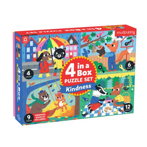 4 in Box Puzzle: Kindness - Maya Papaya and Tony Macarony