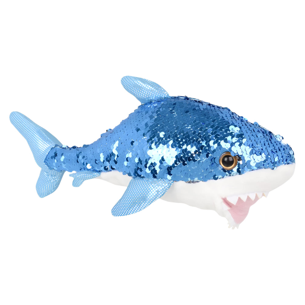 Sequined White Shark blue