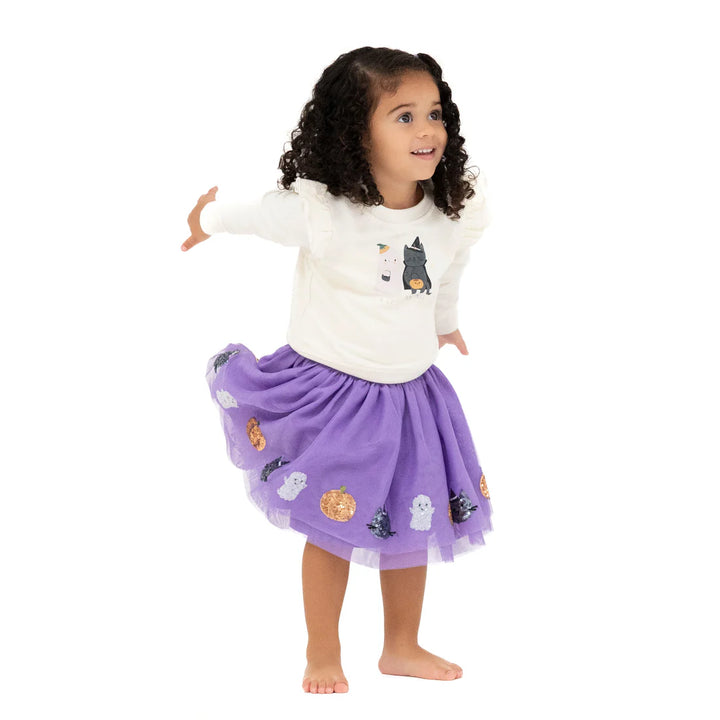Angel Dear Purple Halloween Tutu model side