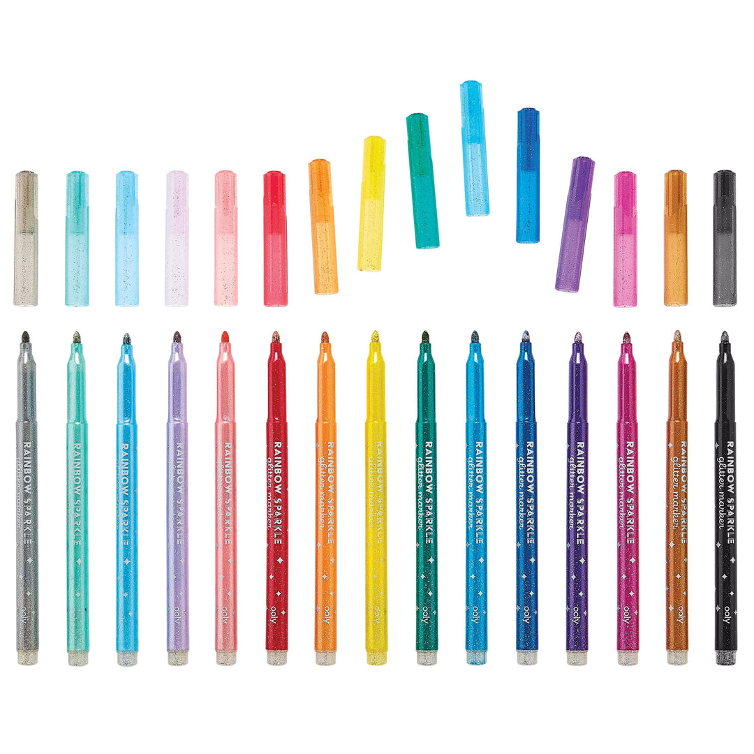 ooly Rainbow Sparkle Glitter Markers individual