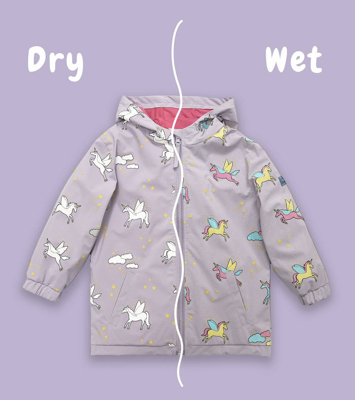 Holly & Beau Unicorn Color Changing Kids Raincoat
