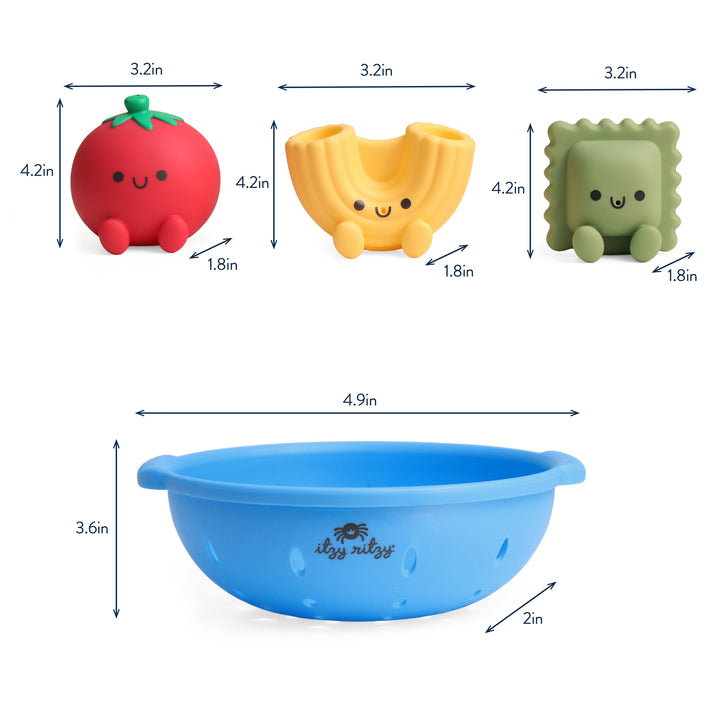 Itzy Ritzy Pasta Itzy Splash Pals measurements