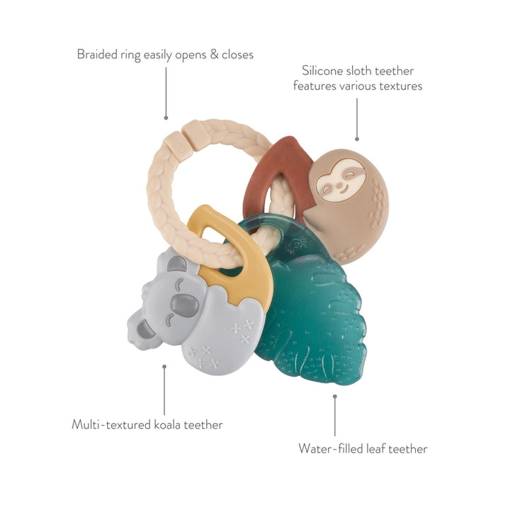 Itzy Ritzy Tropical Itzy Keys Texture Ring features