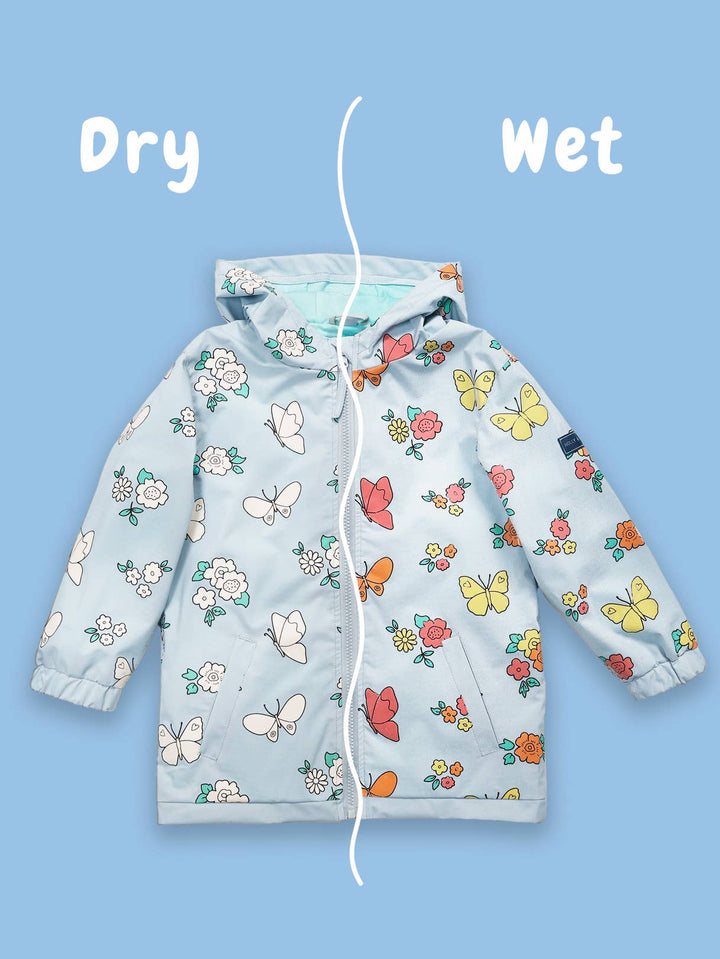 Holly & Beau Flower and Butterfly Color Changing Raincoat