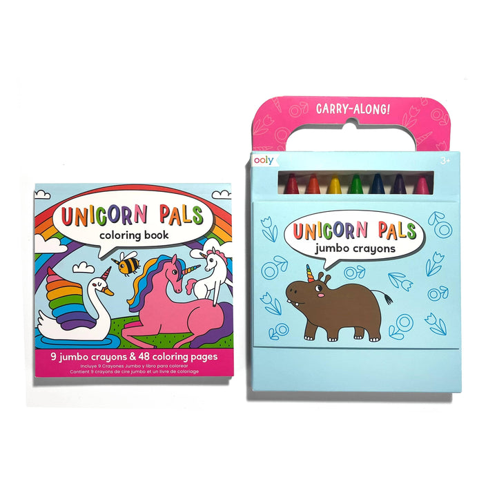 OOly Unicorn Pals Carry-Along Coloring Set book