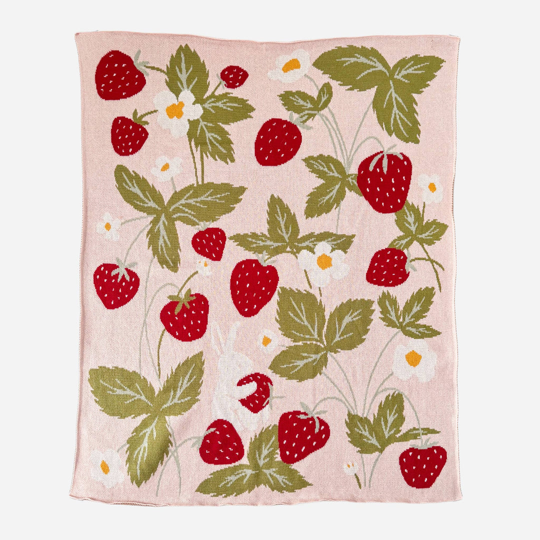 The Blueberry Hill Strawberry Organic Blanket