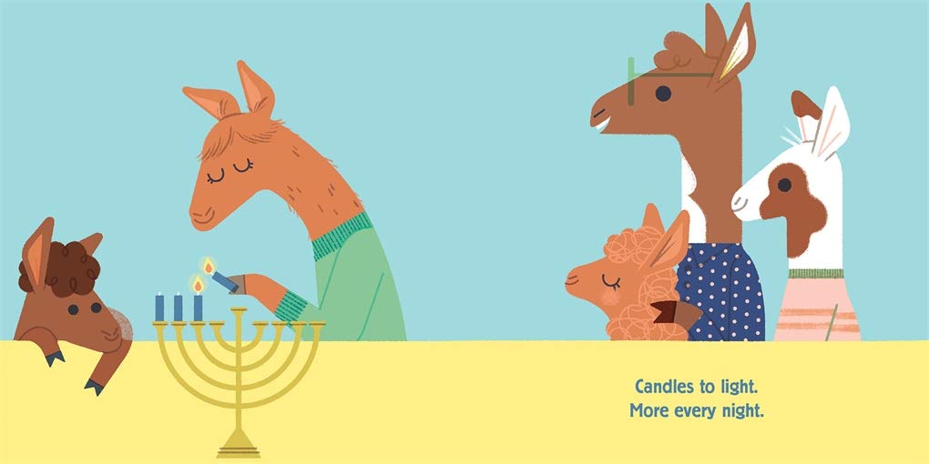 Happy Llamakkah!: A Hanukkah Story book menorah