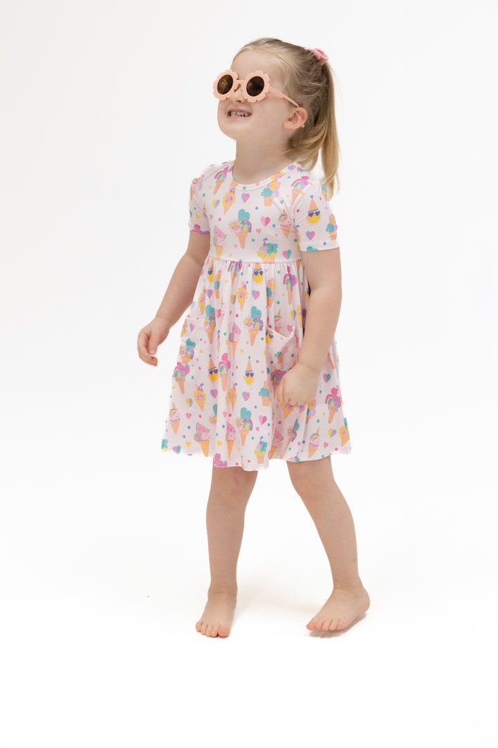 Ice Cream Fun Crew Baby Dress & Shorts