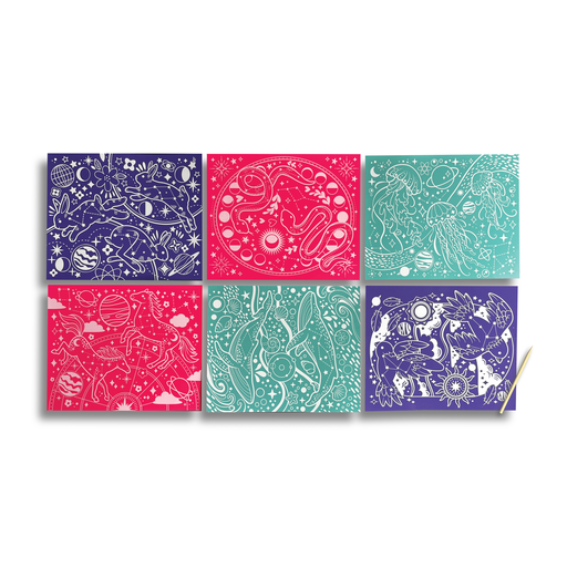 Ooly Scratch & Shine Scratch Cards - Celestial Skies content