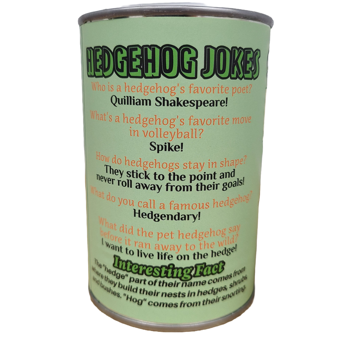 Canned Gifts Canned Hedgehog back
