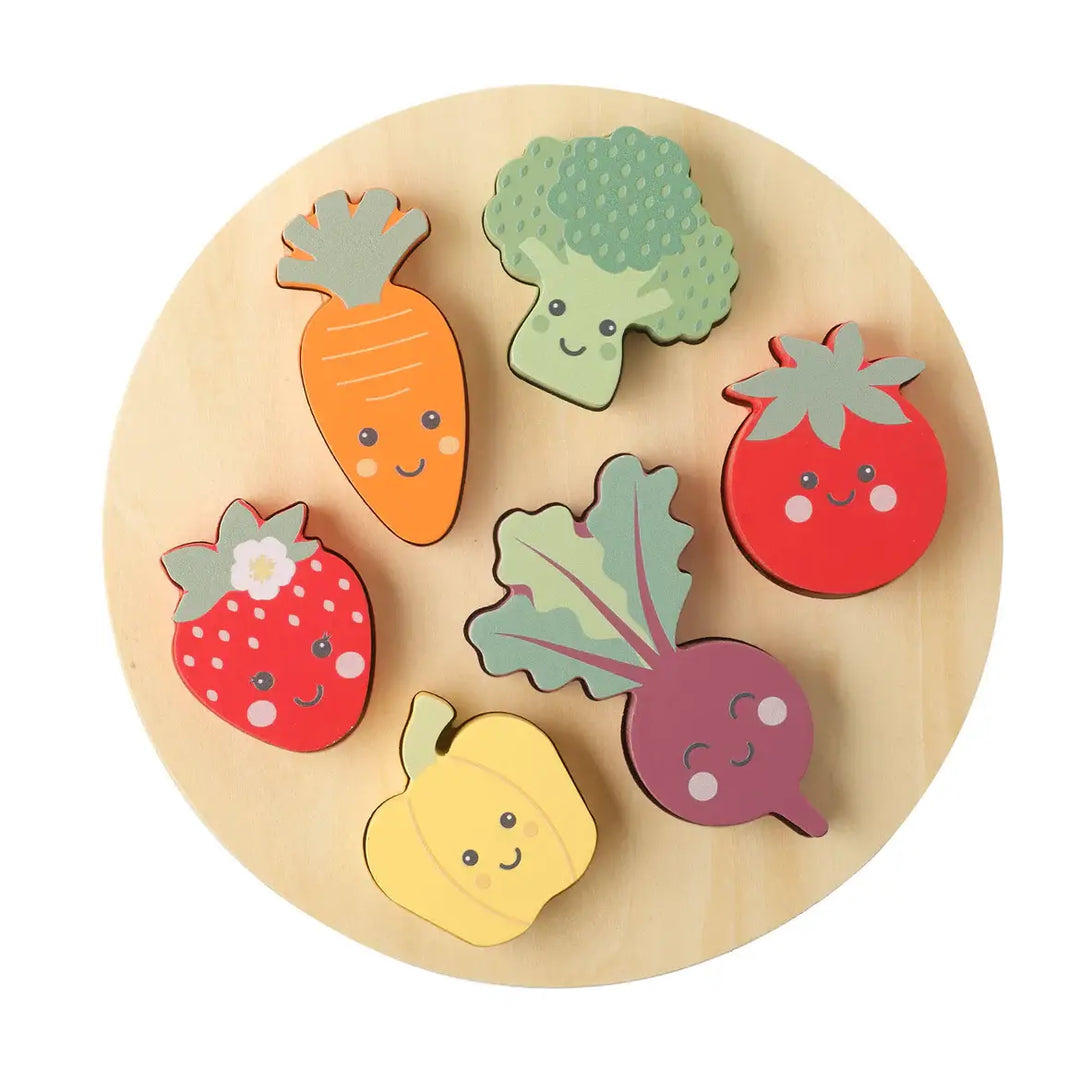 Orange Tree Toys Happy Veggies Puzzle inside


