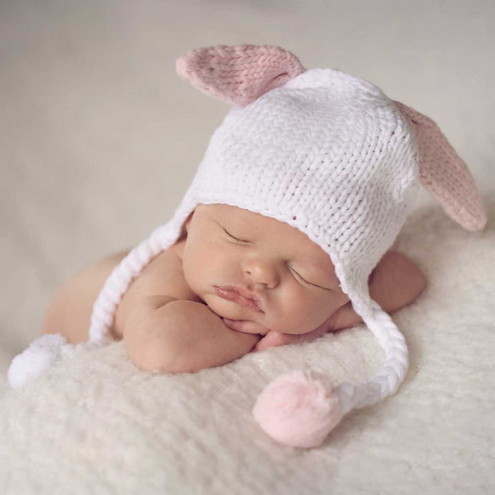 Huggalugs Pink Bunny Ears Hat baby