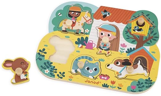 Janod Chunky Wooden Country Puzzle
