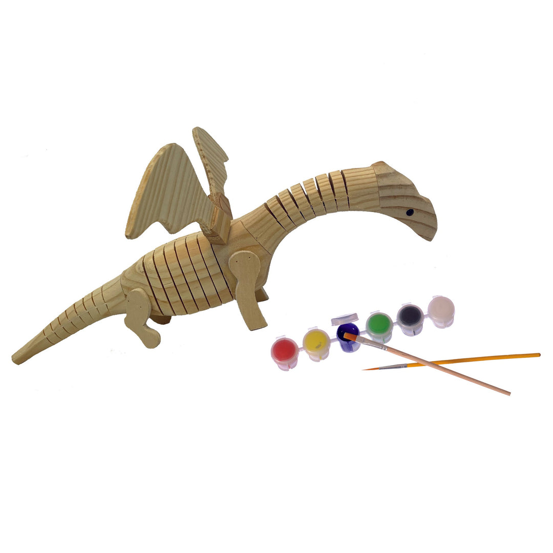 Egmont Paint Your Own Wooden Dragon Kit pieces