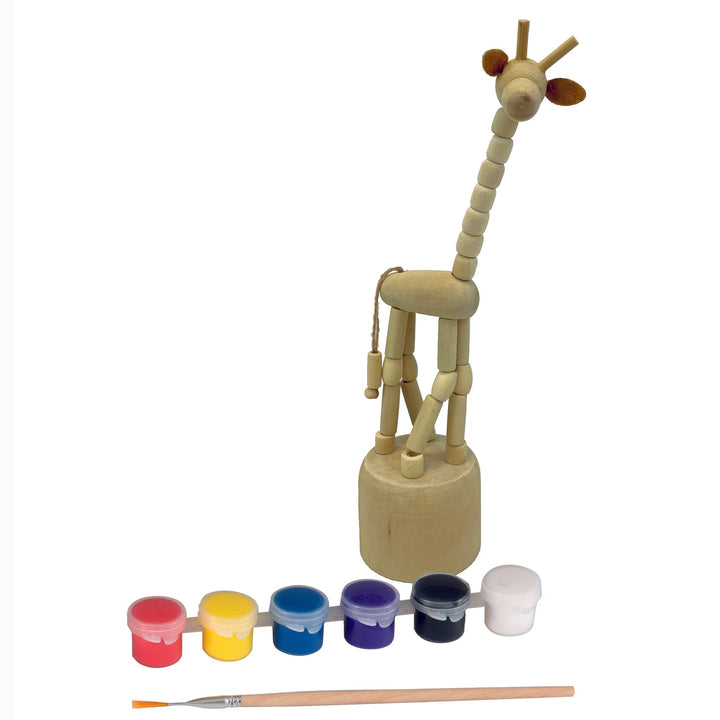 Paint Your Own Wooden Push-Up Giraffe