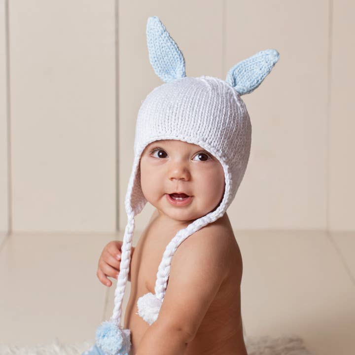 Huggalugs Blue Bunny Ears Hat model