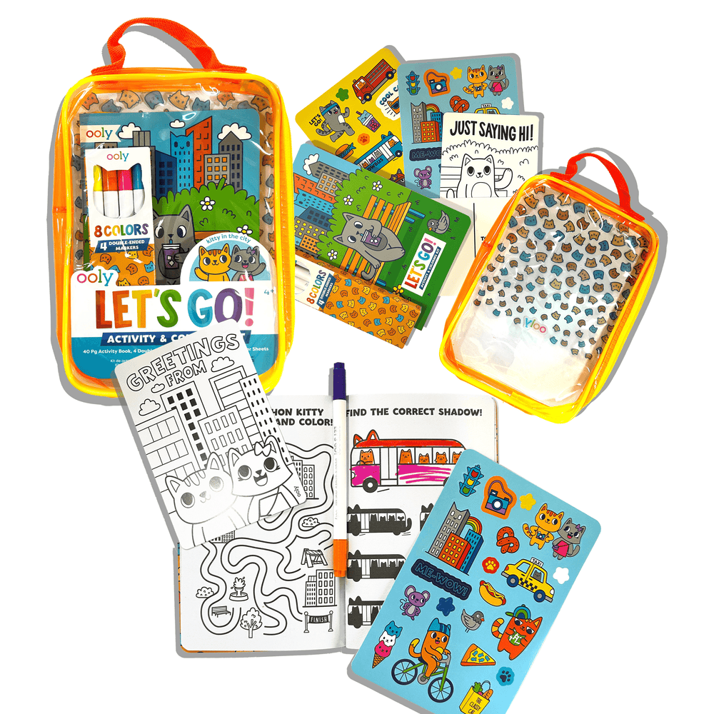 Ooly Kitty In The City Activity Kit contents