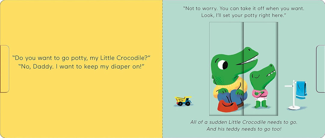 Pull & Play Potty Time book crocodile