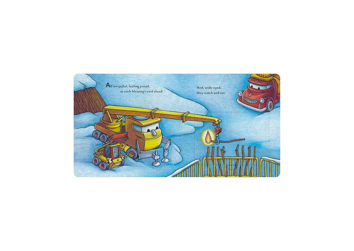 Construction Site Hanukkah Lights books candle
