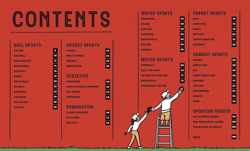 Sportopedia children book  contents