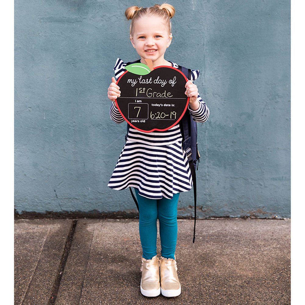 First & Last Day Chalkboard model girl