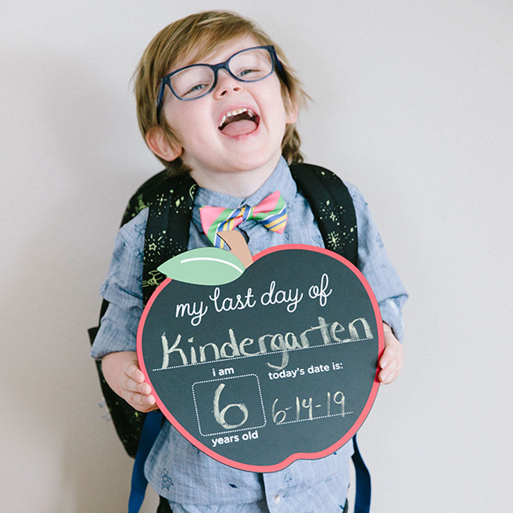 First & Last Day Chalkboard model boy